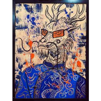Long Quân – Tranh Acrylic Rồng Pop Art Độc Bản Vẽ Tay