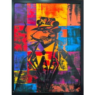 Ông Trùm Tý – Tranh Acrylic Chuột Pop Art Độc Bản Vẽ Tay