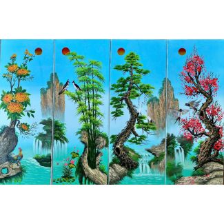 Tranh Tứ quý Xuân Hạ Thu Đông