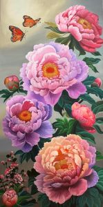 Tranh hoa mẫu đơn