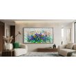 Tranh vẽ hoa trừu tượng Hoa Mộc Vũ kỹ thuật đắp nổi acrylic hiện đại độc đáo 2