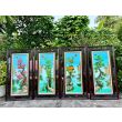 Tranh Tứ quý Xuân Hạ Thu Đông có khung