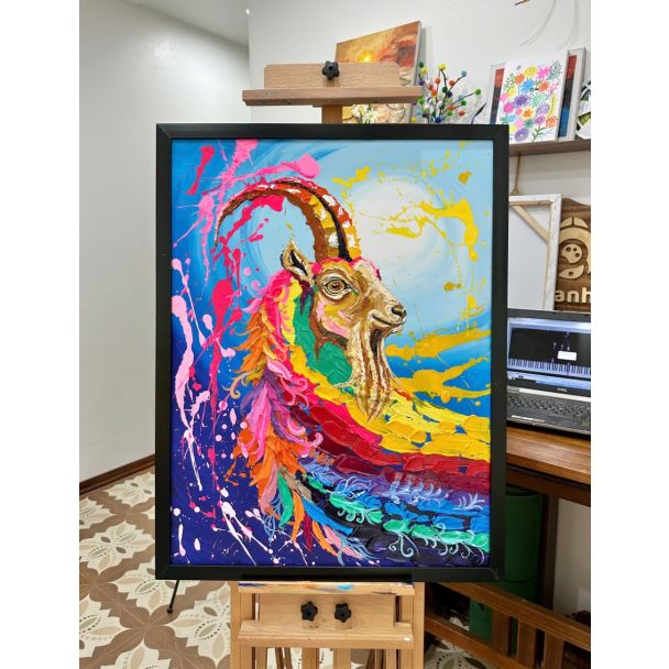Tranh 12 Con giáp - Tuổi Dê - Tuổi Mùi - 06