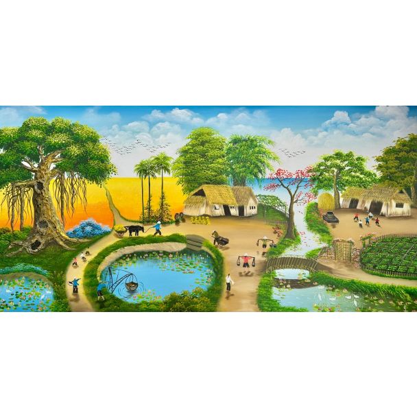 Tranh Làng quê Việt Nam