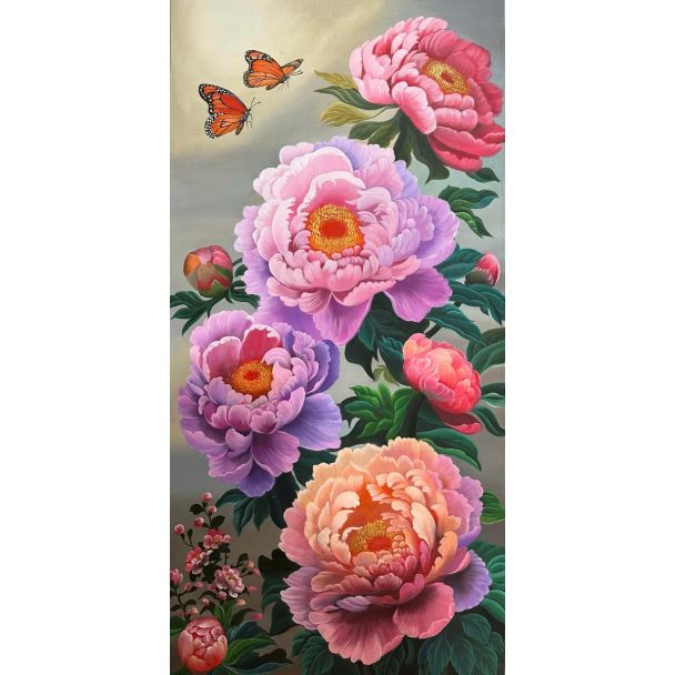 Tranh hoa mẫu đơn