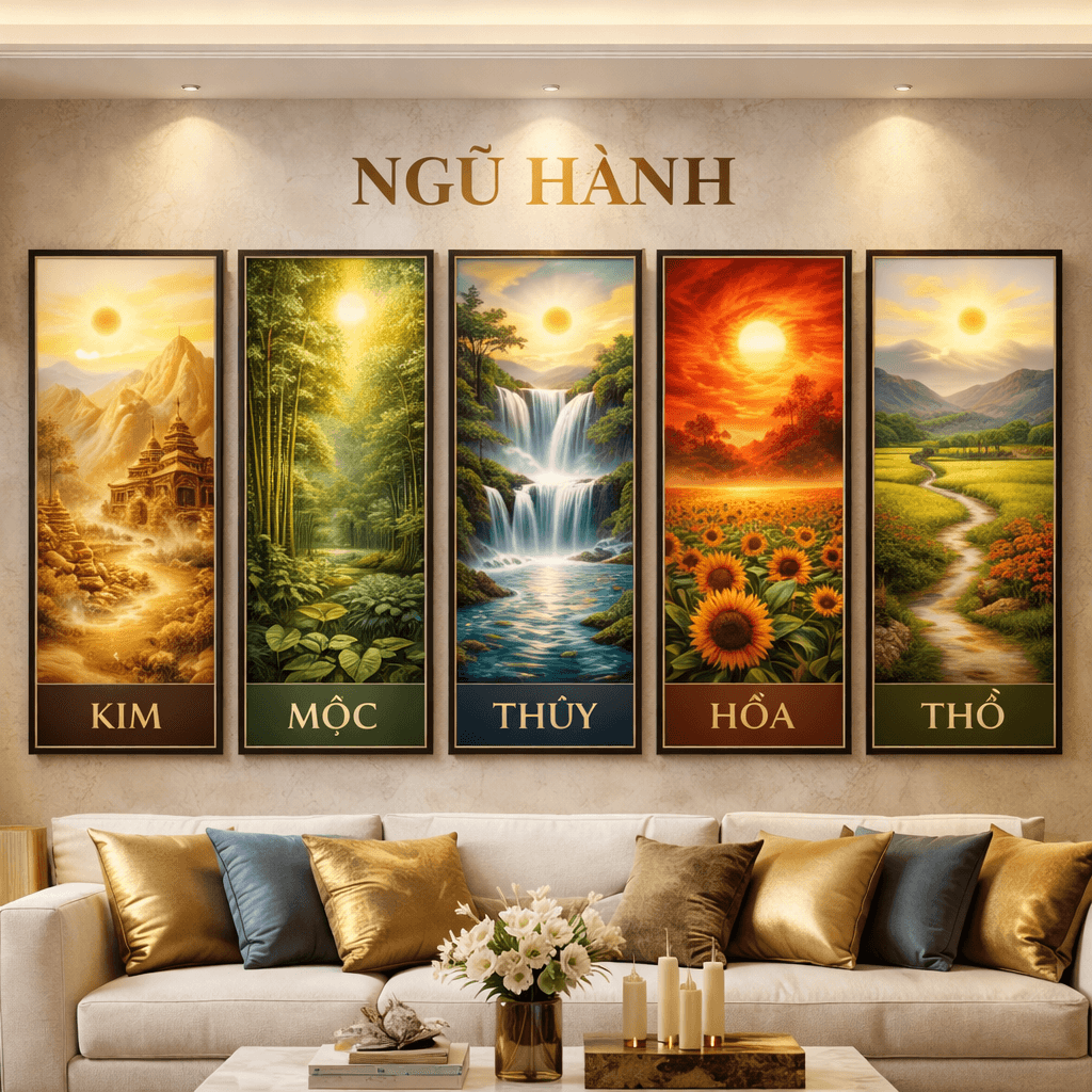 Cách Chọn Tranh Phong Thủy Hợp Mệnh Kim – Mộc – Thủy – Hỏa – Thổ